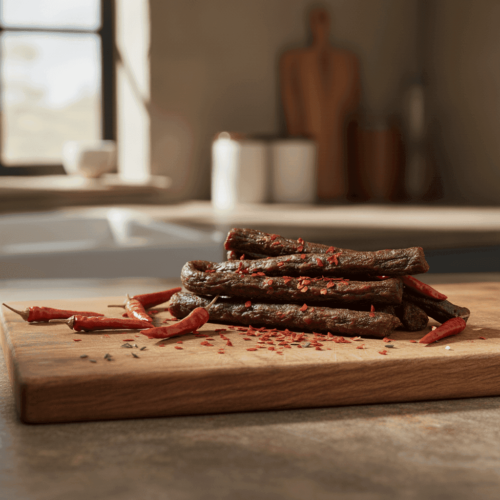 Fiery Chilli Droëwors - Marbled & Cured