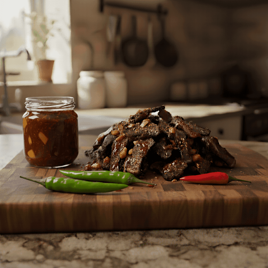 Tangy Chilli Chutney Biltong – Marbled & Cured